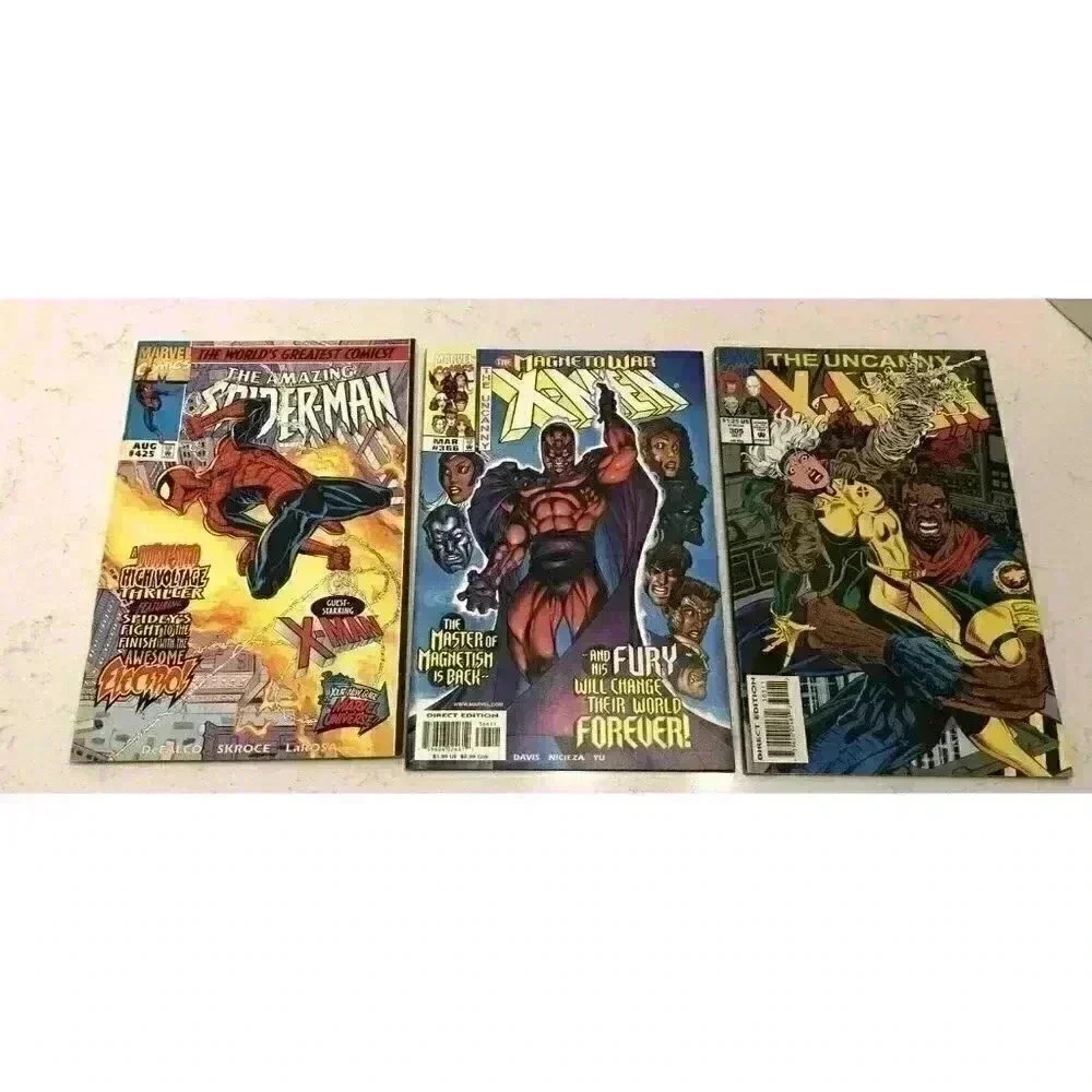 Marvel Comic Book Lot of 3 Modern Age X-Men Spider-Man Magnetism